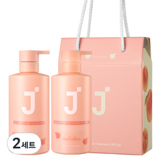 J'SOOP 蠶絲角蛋白洗髮精 水蜜桃版 + 護髮素 禮盒組, 2套