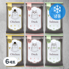 토빈즈 3개월령 이후 고양이 화식사료 버라이어티팩 3종 냉동 세트, 6세트, 50g