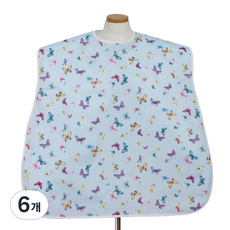 Clean Uniform 成人防水頸掛式圍兜, 藍色蝴蝶, 6個