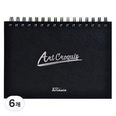 Artmate 精裝雙圈素描本 黑色, A4, 6本