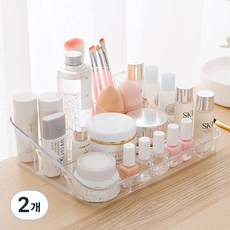 레디박스 아크릴 다용도 화장품 정리함, 투명, 2개
