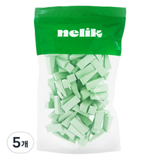 nelik All Day 持妝大容量切塊粉撲 100入, 薄荷, 5個