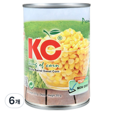 KC 新世界食品 全粒甜玉米粒, 6個, 425g