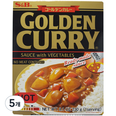 에스비 골든카레소스 위드 베지터블 매운맛, 230g, 5개