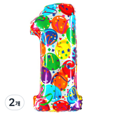 GRABO BALLOONS 銀箔氣球 數字 1 大, 氣球印刷, 2個