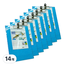 드림산업 펜홀더 클립보드 A4, 파랑, 14개