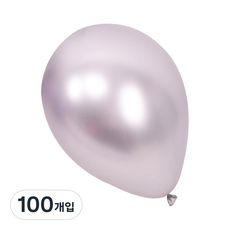 WOW PARTY KOREA 30cm 鉻金屬色氣球, 100入, 銀色