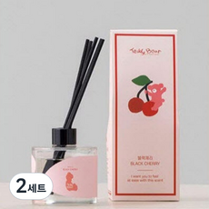 테디베어 TR 디퓨저 180ml x 2p + 스틱 10p 세트, 블랙체리,블랙체리, 2세트, 360ml