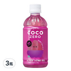 sugarlolo 椰果飲料 葡萄風味, 3瓶, 340ml