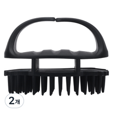 JK 頭皮按摩圓梳, 黑色, 2個