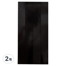 마그피아 이방성 강력 고무자석 스티커 4p, 검정, 2개