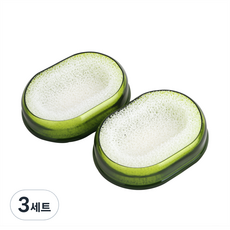 새드리 乾爽皂盤 2入 + 海綿 2入, 綠色, 3套
