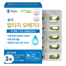 유유제약 퓨어 알티지 오메가3, 40.08g, 3개