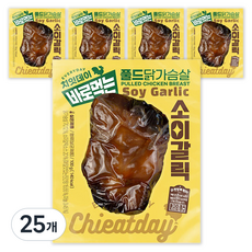 치잇데이 바로먹는 풀드 실온 닭가슴살 소이갈릭맛, 100g, 25개