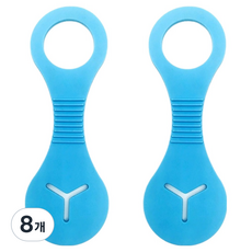 모앤코 핸즈프리 배변봉투 홀더 키링, 블루, 8개, 1개입