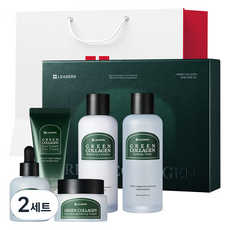 LEADERS 麗得姿 綠色膠原蛋白護膚 5種組+購物袋, 2組