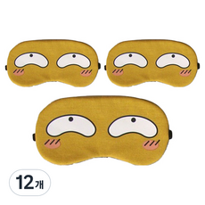 리소하우스 온냉 찜질 겸용 눈모양 수면안대 부끄러운눈, 1개입, 12개