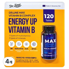 닥터라인 맥스 비타민B 컴플렉스, 4개, 120정