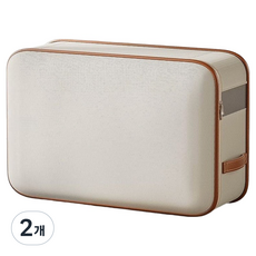 마샤투 옥스포드 패브릭 이불 수납정리함, 그레이, 2개