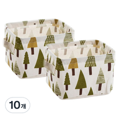 블럭마트 패브릭 바스켓, 나무, 10개