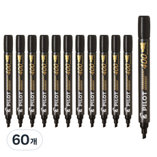 파이롯트 퍼머넌트 유성마카 사각촉 400, 블랙, 60개
