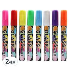 BOOJA58 五彩繽紛彩色板螢光筆8件組, 混合色, 2套