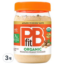 정식수입 피비핏 PBfit 오가닉 땅콩버터 파우더 227g, 3개