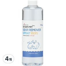 이지세이프펫 스퀘어 탈취제 무향, 1L, 4개