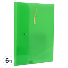 에코청운 칼라칩 도큐먼트 파일 12칸 핸디형, 연두, 6개