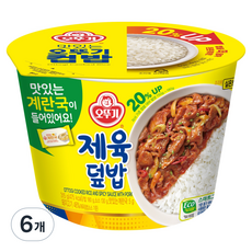 오뚜기 즉석국 컵밥 제육덮밥, 315g, 6개