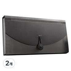 아스터 사무실 통장 영수증 정리함 바인더 아코디언파일, 블랙, 2개