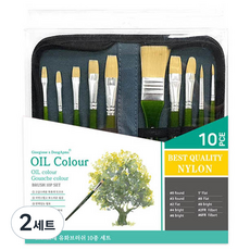 giorgione 油畫刷筆+收納包組, 10種, 2組