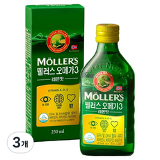 MOLLER'S Omega-3 檸檬口味, 250ml, 3個