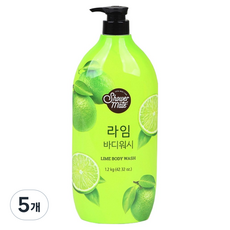 샤워메이트 바디워시 내추럴 라임, 1.2kg, 5개