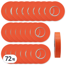 OON 마스킹테이프 빨간색 12mm, 72개