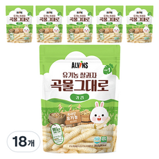 엘빈즈 유기농 쌀과자 곡물그대로, 귀리맛, 25g, 18개
