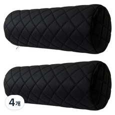 카프트 차량용 슬립 메모리폼 목쿠션, 블랙, 4개