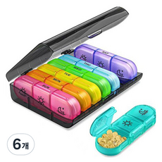 Dearpeople 攜帶式星期藥盒, 6個