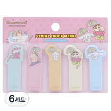 산리오 시나모롤 짱구는 못말려 인덱스 점착메모지 세트 심플디자인, 6세트