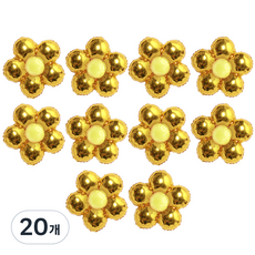 LivingDA 花朵鋁箔氣球, 金色, 20個