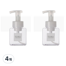 Jamil簡約泡泡按壓瓶空瓶 250ml, 4個, 透明