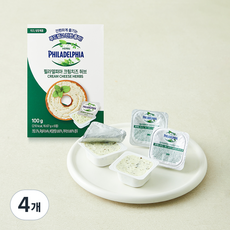 필라델피아 크림치즈 허브, 16.67g, 4개, 6개입