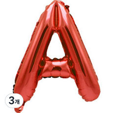 Pang Party 英文字母氣球 A 40cm, 紅色, 3個