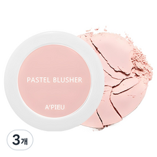 어퓨 파스텔 블러셔 4.3g, PK07 맑은 피치 핑크, 3개