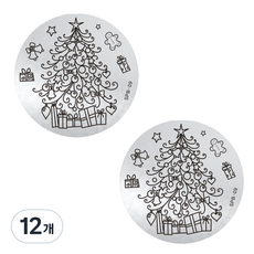 Beauty Pop 冬季版圓形美甲印花板, 09, 12個