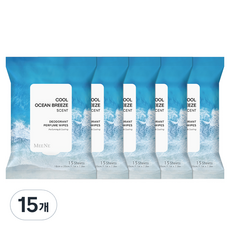 MEE NE 體香涼感香氛濕巾 酷爽海洋微風香, 81g, 15個