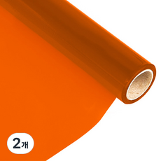 PVC 투명 컬러 필름 오렌지 0.2T, 950  x1000 mm, 2개