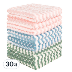 Kiyer 可水洗多用途超細纖維彩色抹布, 30個