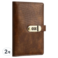 溫馨空間 皮革夾式收納冊, 棕色, 2個