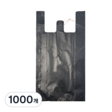 월드크린 손잡이 비닐 봉투 검정, 20L, 1000개